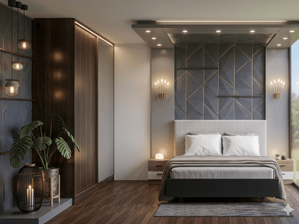 Luxury living room interior design in Bangalore by VTC Interiorr