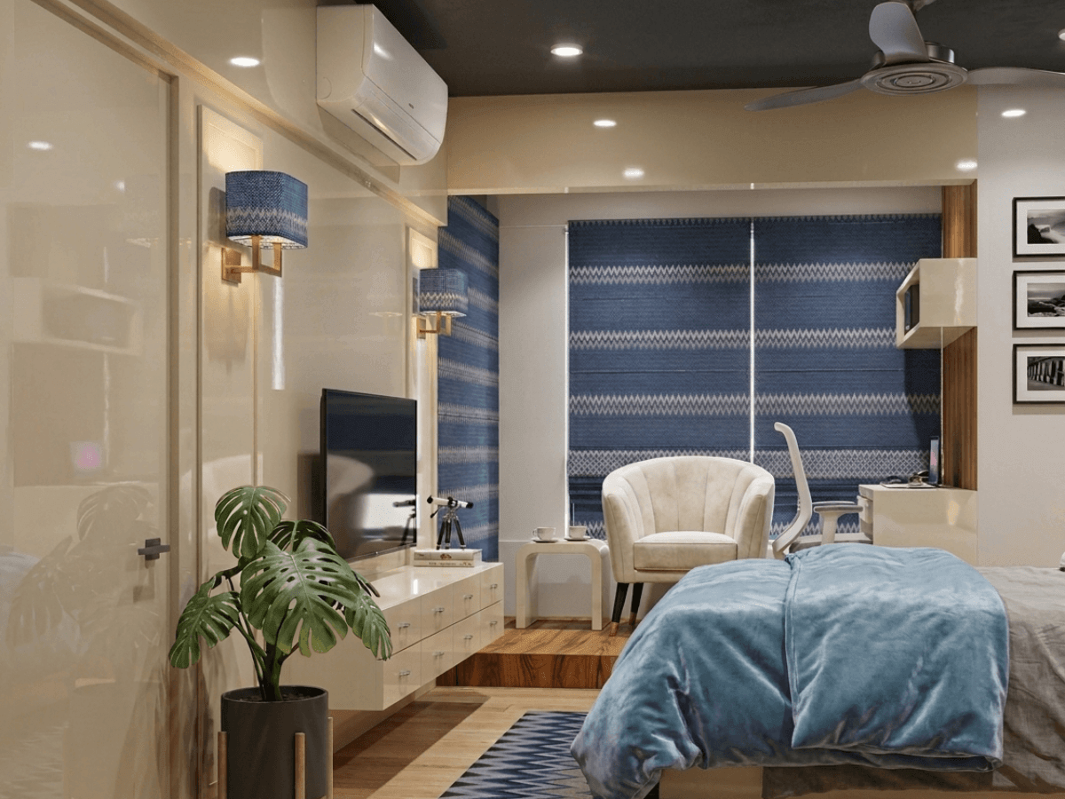 Bedroom interior design in Bangalore by VTC Interiorr
