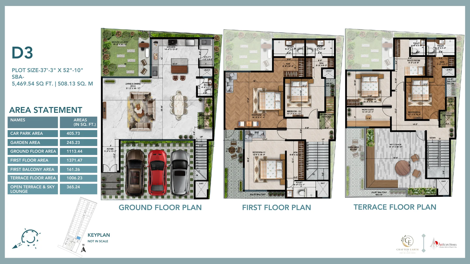 D3 configuration floor plan for Bodhi Villas
