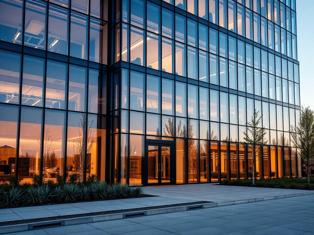 Illustrative visual of a contemporary commercial office building